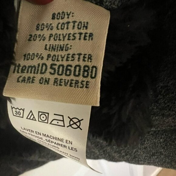 L.L. Bean | Dark Grey Sherpa Lined Open Front Sweater Jacket | Size 1X - Picture 7 of 8
